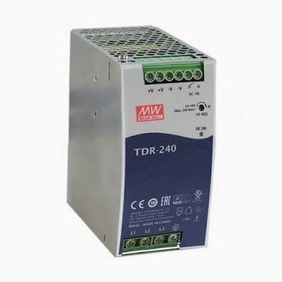 TDR Switched Mode DIN Rail Power Supply, 340 → 550 V ac / 480 → 780V dc ac, dc Input, 24V dc dc by Smunchina