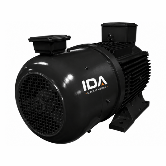 4kW (5,5HP) 4 Pole AC Induction Motor 3ph 240/415V B5 Flange Mount - 112M/24 with Forced Vent by INVERTEK