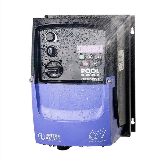 Pool Power Saver IP66 - 10A 240V 1ph to 1ph - AC Inverter Drive Speed Controller with Potentiometer and PowerSave/Off/BackWash switch by IDA (Invertek Drives Australia)